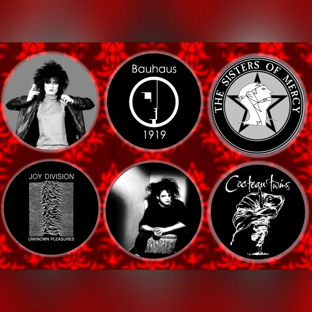 Goth Band Magnet Set The Cure Joy Division 80's Music